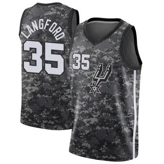 Men's Romeo Langford San Antonio Spurs Black Jersey - City Edition - Swingman