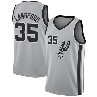 Men's Romeo Langford San Antonio Spurs Silver Jersey - Statement Edition - Swingman