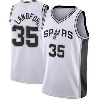 Men's Romeo Langford San Antonio Spurs White Jersey - Association Edition - Fast Break