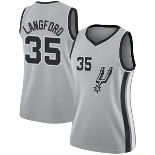 Women's Romeo Langford San Antonio Spurs Silver Jersey - Statement Edition - Swingman