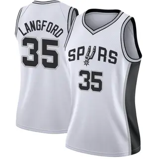 Women's Romeo Langford San Antonio Spurs White Jersey - Association Edition - Swingman